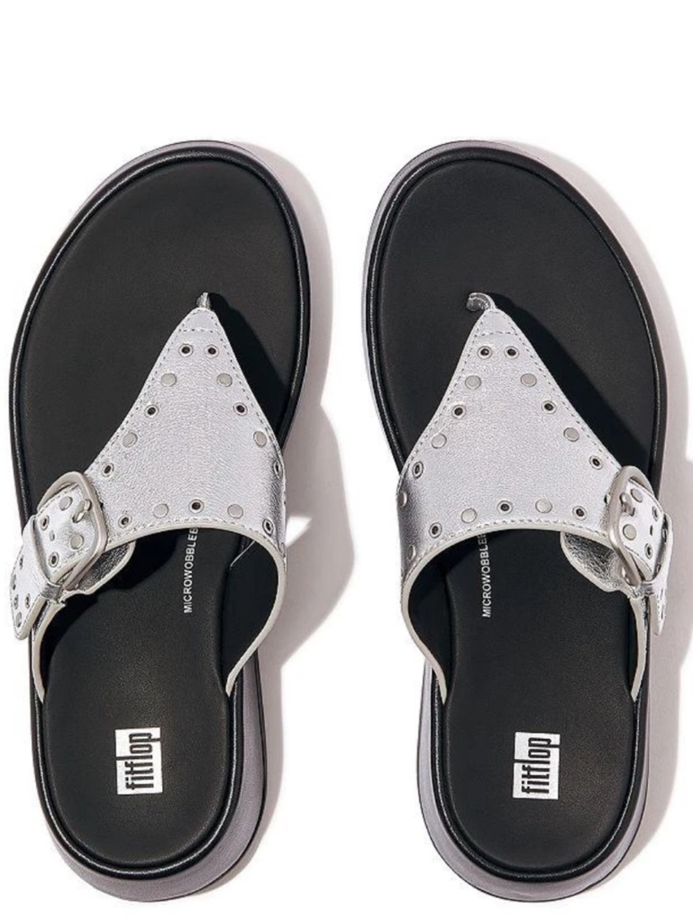 FitFlop‎ Women's F-Mode Buckled Studded Sandals New!